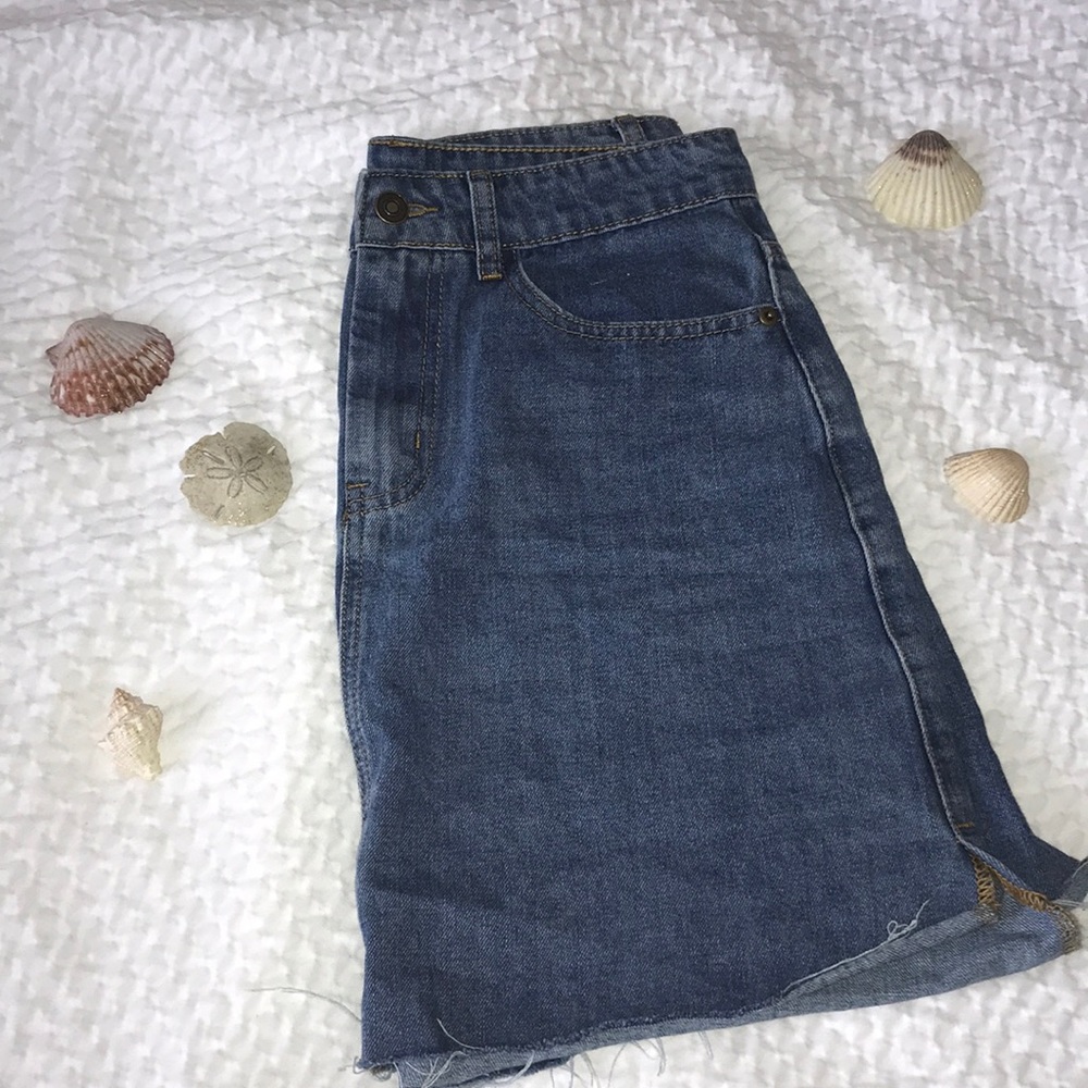 denim mini skirt, worn only twice!